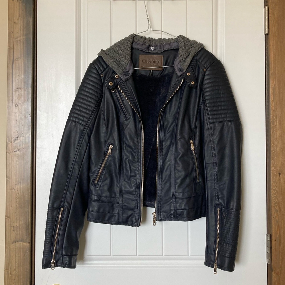 Ci Sono faux leather jacket, size M
